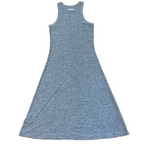 Lou & Grey Women's Sleeveless Marled Racerback A Line Midi Dress  Gray XS